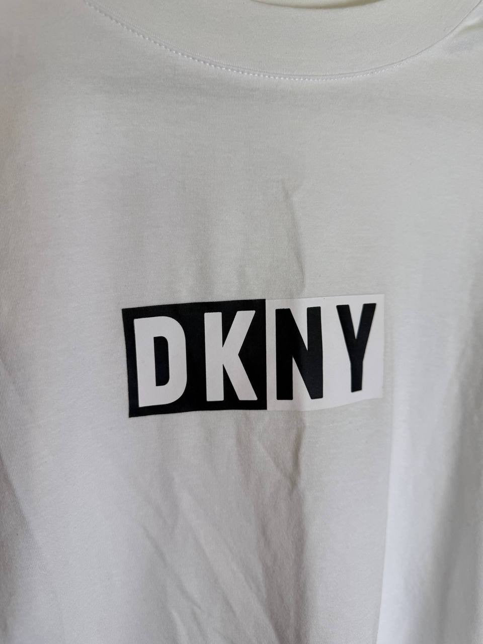 DKNY Sleeveless Logo Tank Top-White-XS-NWOT