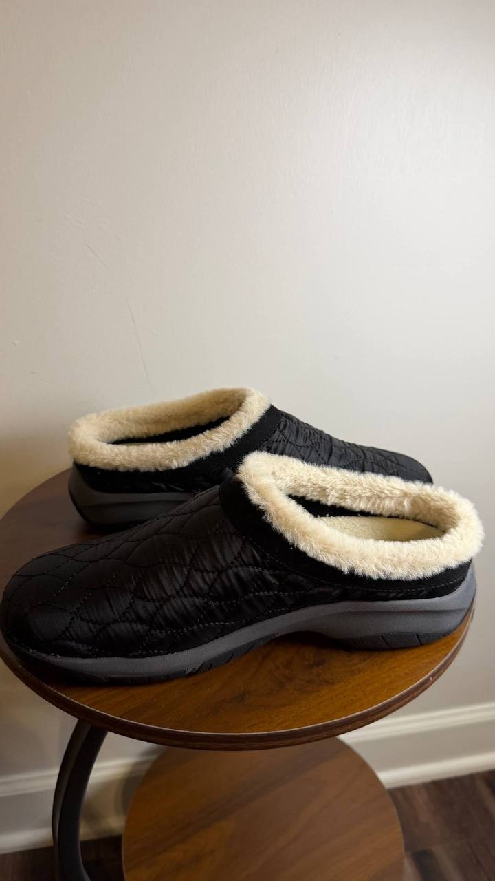 Easy Spirit Wimmy Mules 9W Black Cozy Water‑Repellent Comfort NIB msrp$85