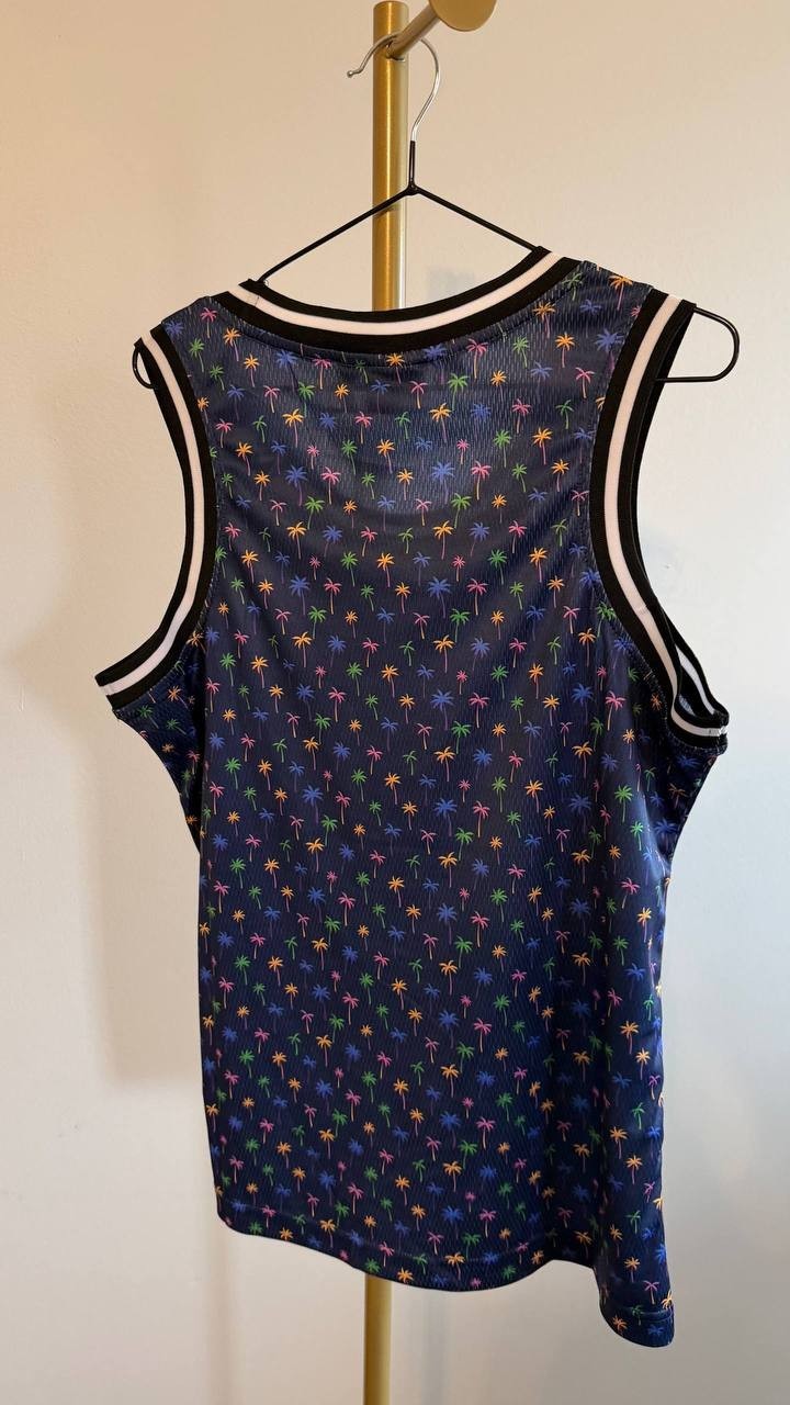 WeSC Men’s Micro Palm Basketball Tank Top Black S $49 NWT