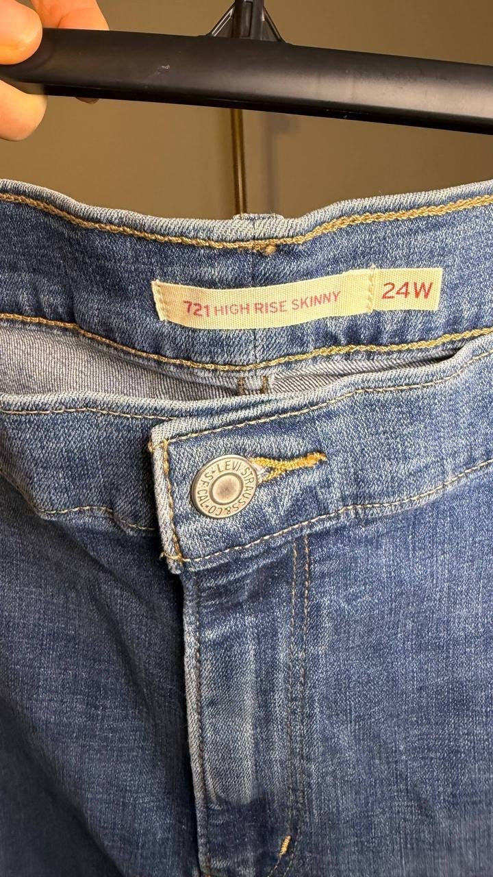 Levi’s 721 High Rise Skinny Women’s Jeans Blue 24W NWT $69.50
