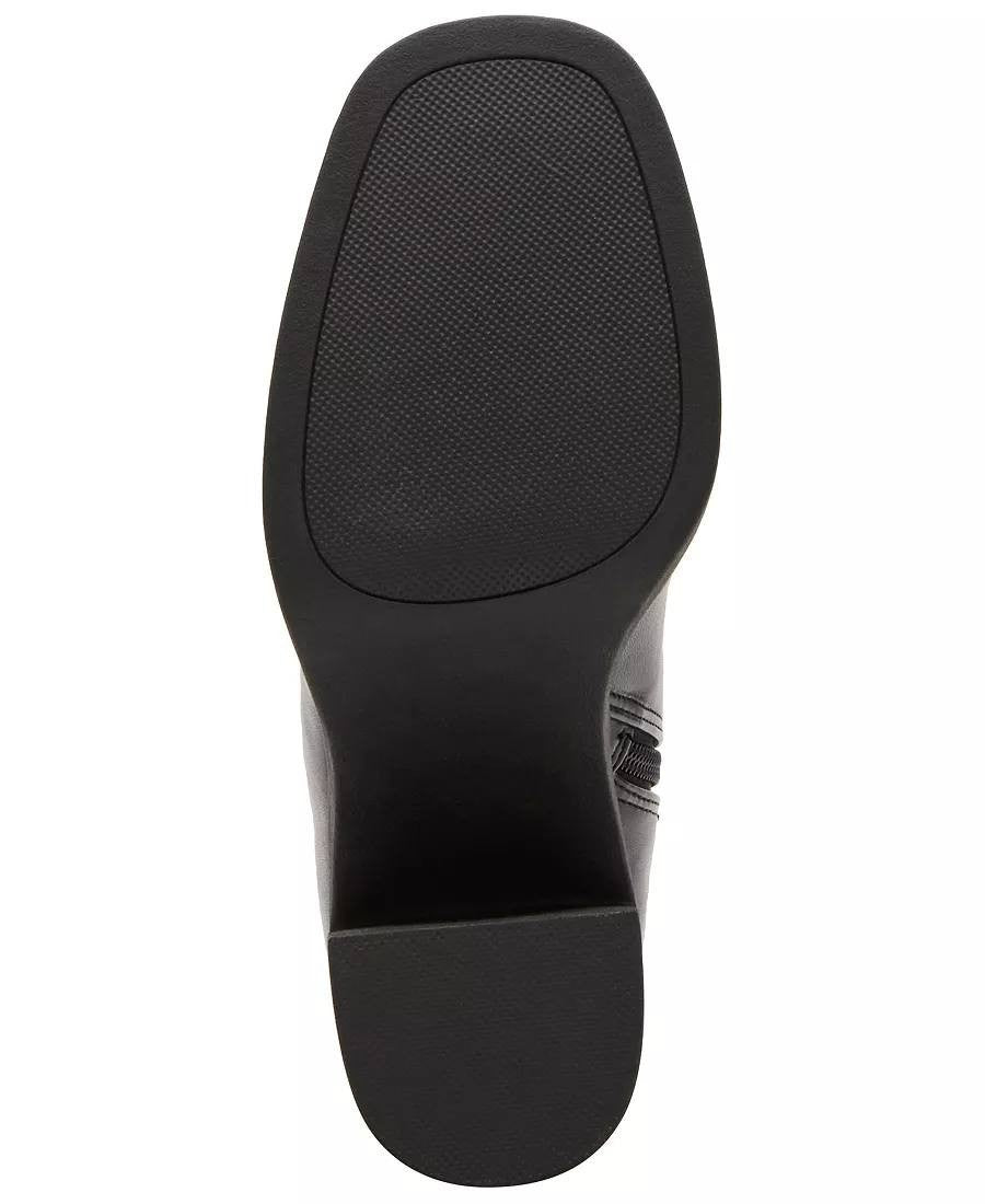 Madden Girl Dreammerr Boots 7 Black Stretch Knee‑High Block Heel NIB msrp$99