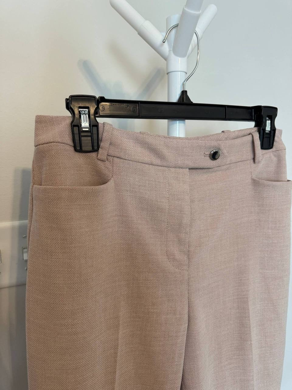 Calvin Klein Modern Fit Lux Pant with Belt – Size 10P – Pre‑Owned – $89