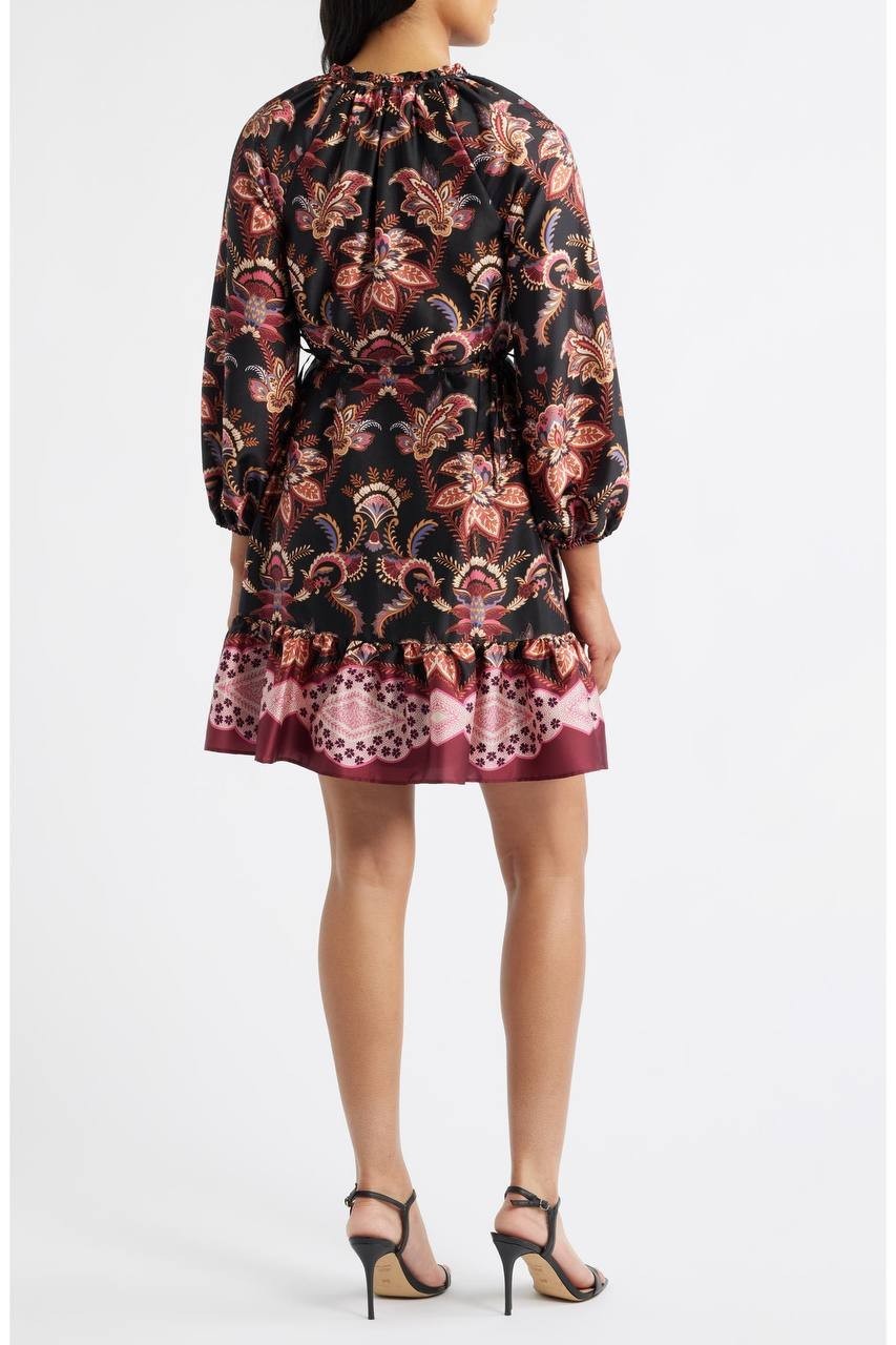 Vince Camuto Women’s Keyhole Pull-On Dress Black Multi Size 6 NWT $168