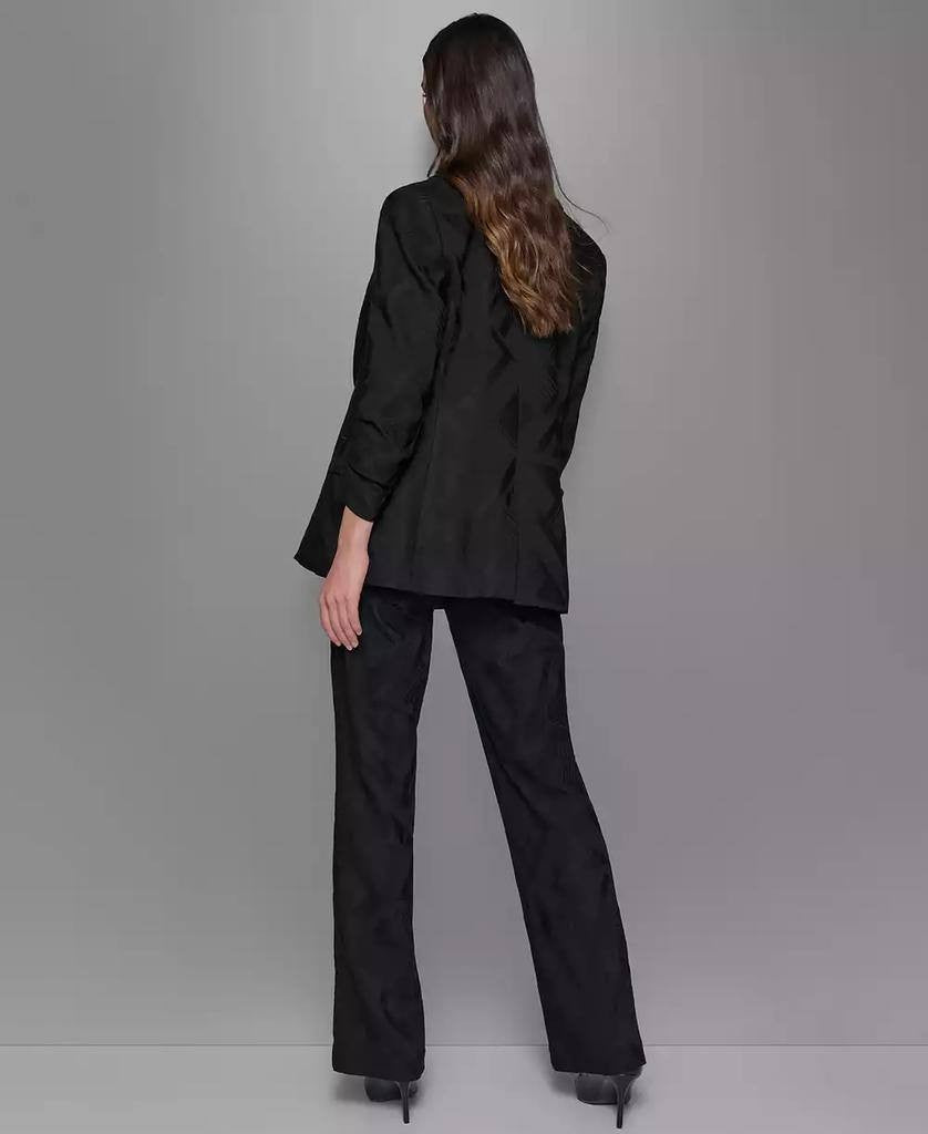 Karl Lagerfeld Paris Jacquard Blazer Pants Suit Black 12 NWT $380