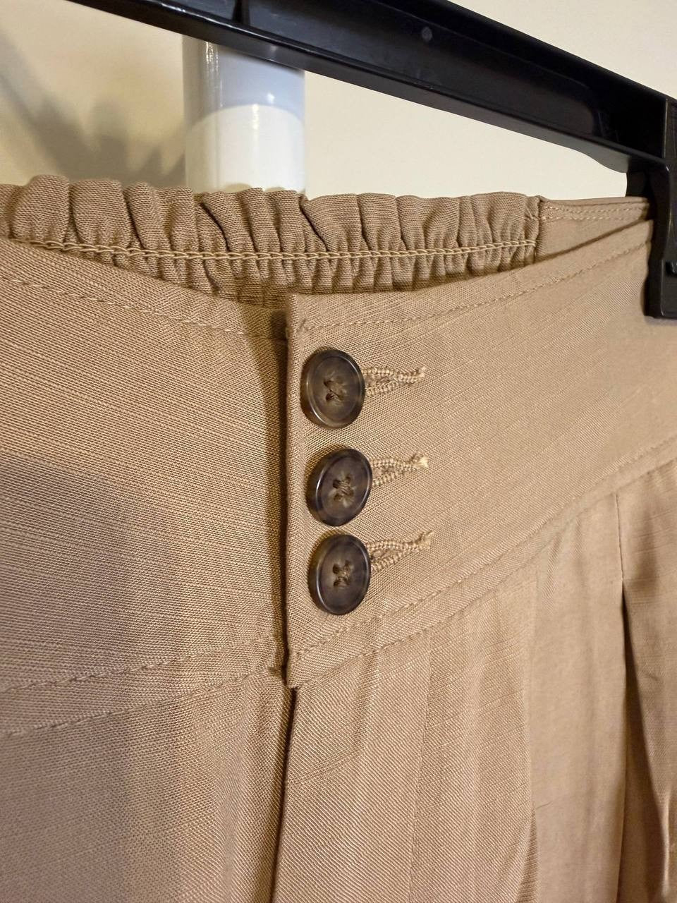 Bar III Petite High‑Rise Wide‑Leg Pants – Beige– Size 10P – NWT – MSRP$59.50