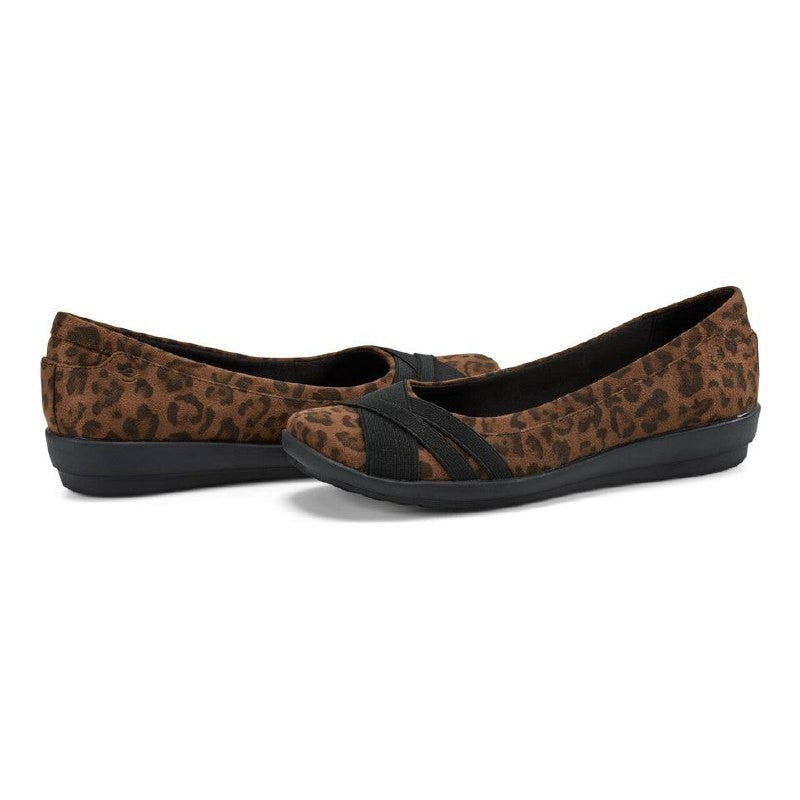 Easy Spirit Acasia Flats 8M Leopard Print Textile Slip‑On Lightweight NIBmsrp$69