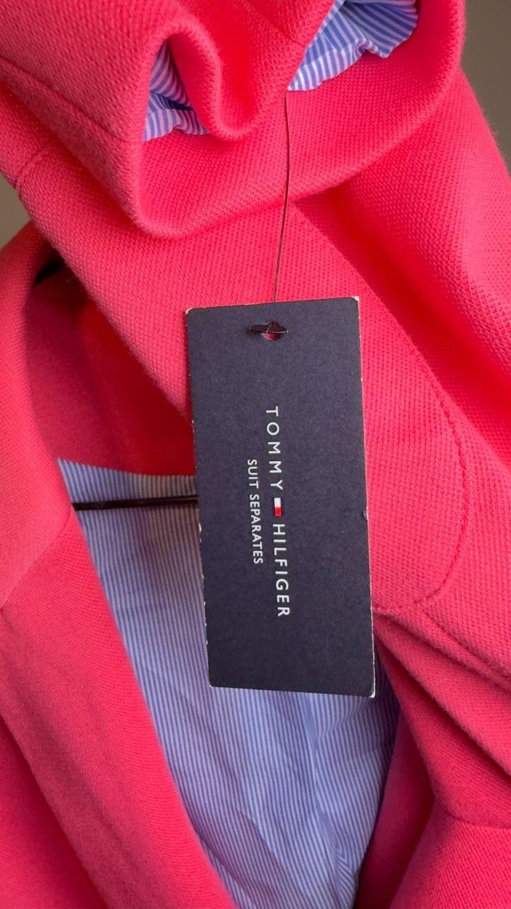 Tommy Hilfiger One-Button Blazer Rethink Pink 12 NWT $149