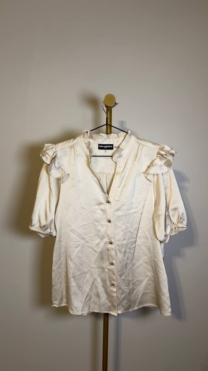 Karl  Lagerfeld  Paris  Women’s  Blouse  Bisque  M  Pre‑Owned  Good  $99