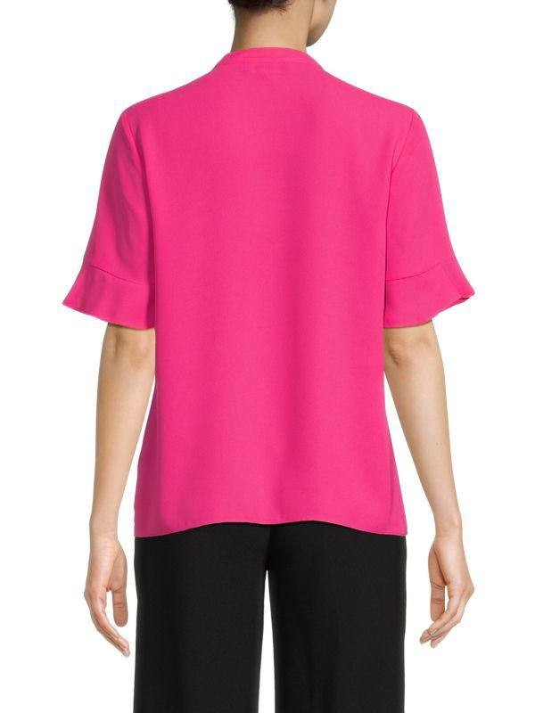 Karl Lagerfeld Paris Fuchsia Ruffle Blouse – Size L