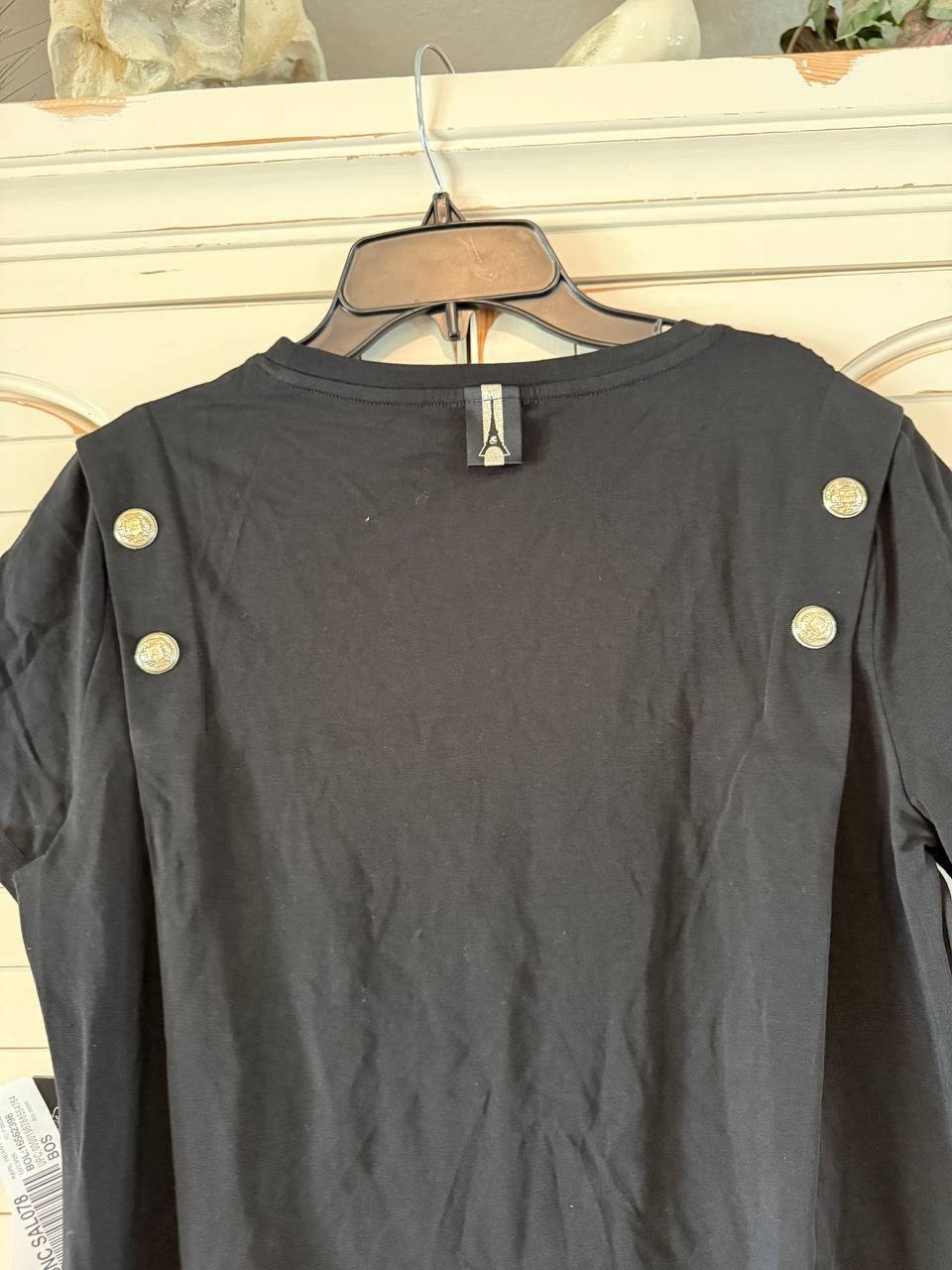 Karl Lagerfeld Paris Choupette Tee Dress w/ Buttons Black Size M NWT $99 – Chic