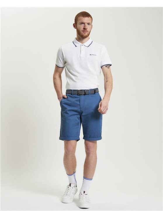 Ben Sherman Signature Chino Shorts Airforce Blue 38 NWT $99