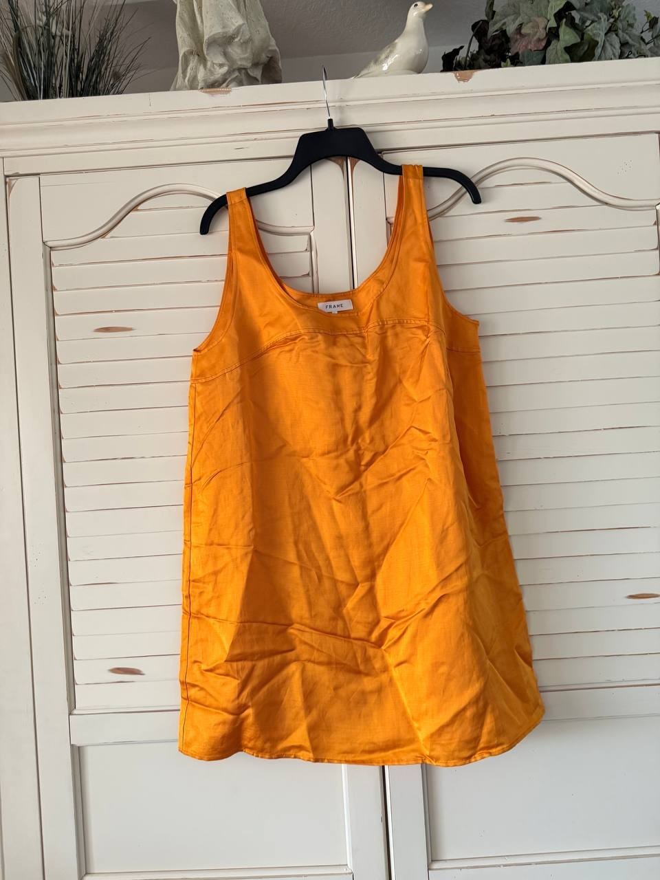 FRAME Micro Flare Dress Orange Nectarine Size XL NWT $458 – Satin Chic