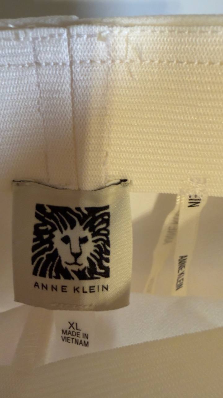Anne  Klein  Women’s   Straight  Leg  Pants  White  Dove  XL  NWT  $79