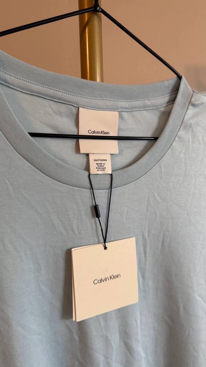 Calvin Klein Men’s Supima Cotton Crewneck T‑Shirt Track Blue XXL $59 NWT