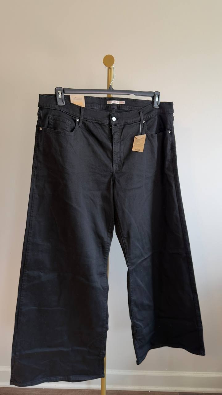 Levi’s 318 Shaping Wide Leg Jeans Plus Size 20W Black NWT $74.94
