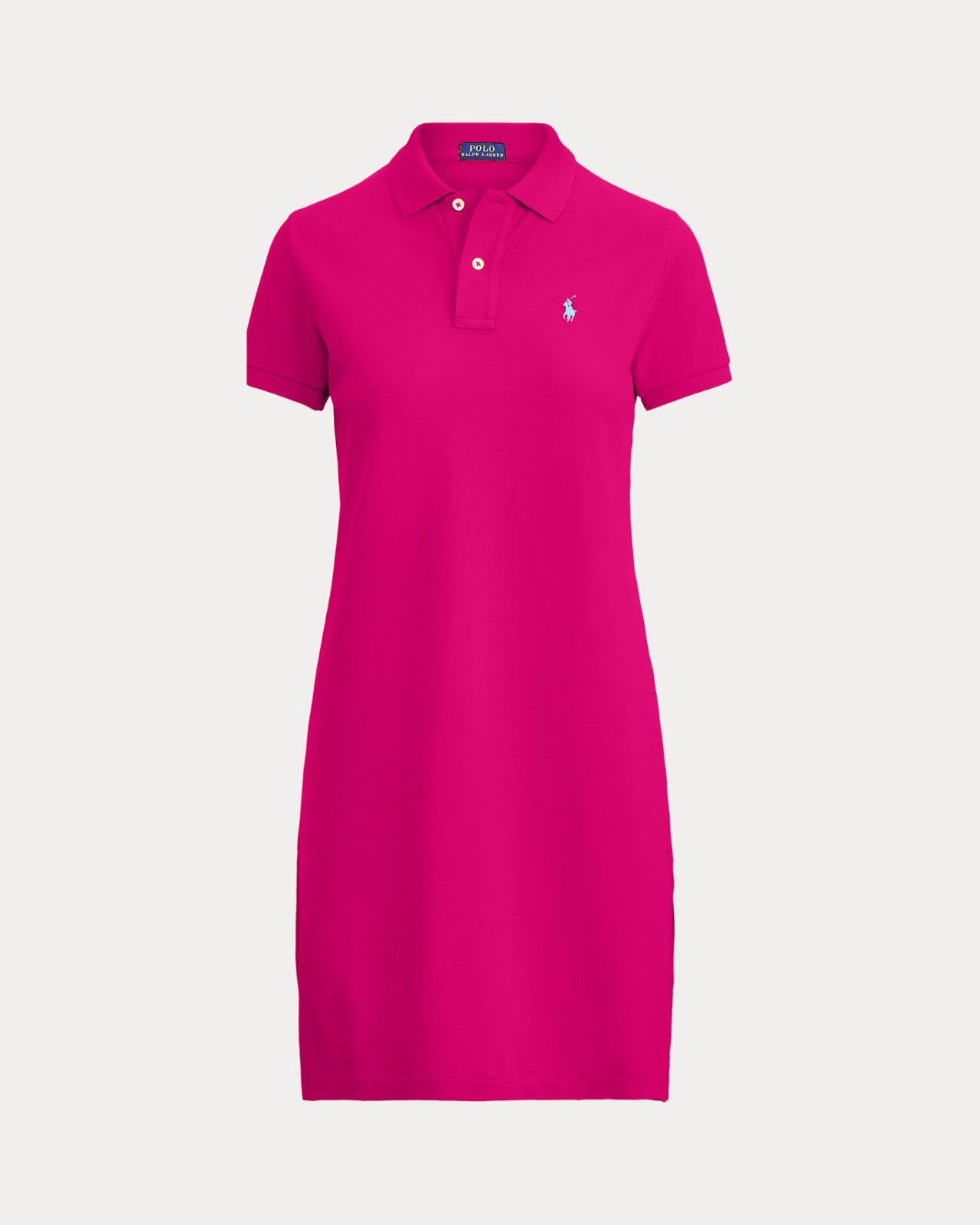 Polo Ralph Lauren Cotton Mesh Polo Dress – Size L, Pink Sky