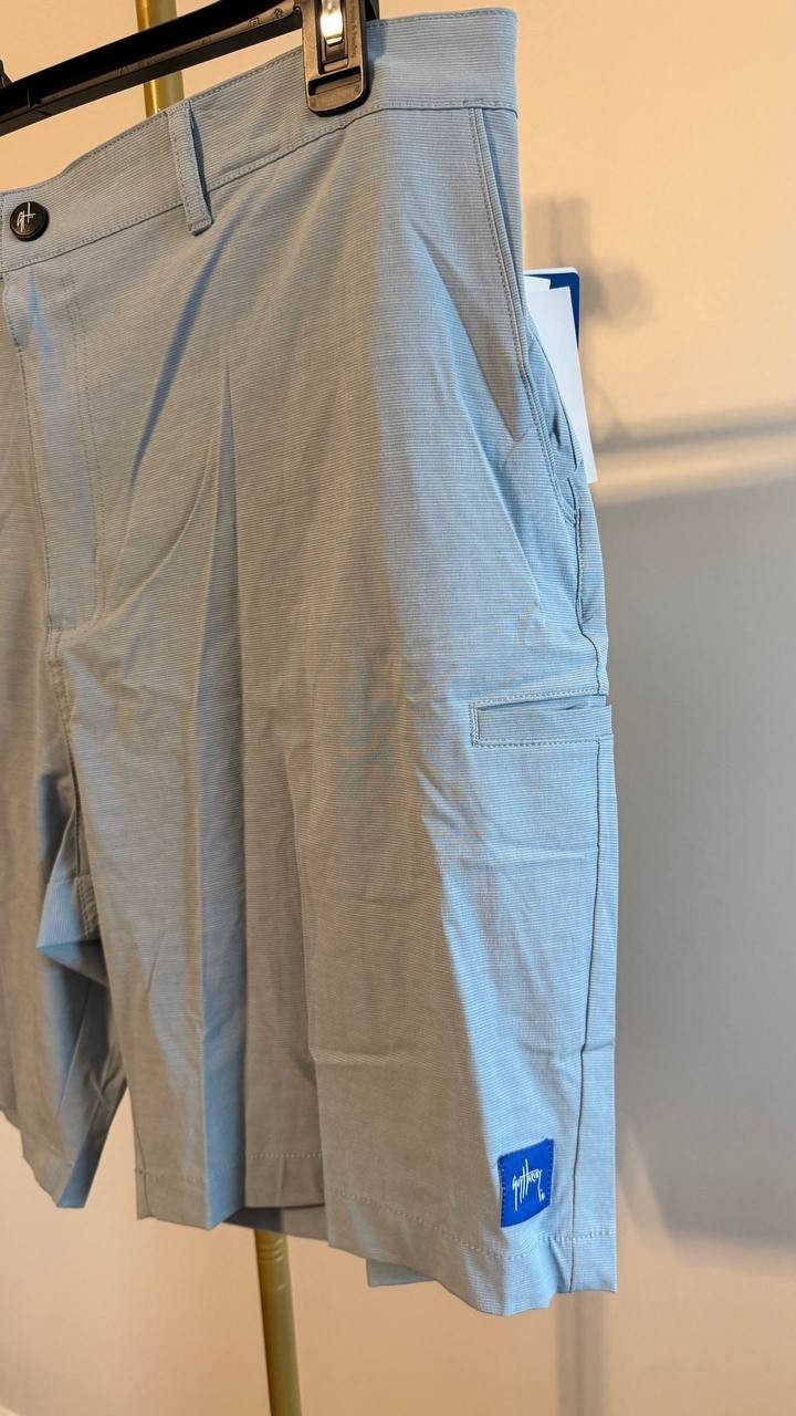 Guy Harvey Men’s Performance 4‑Way Stretch Hybrid Shorts Blue 40 $65 NWT