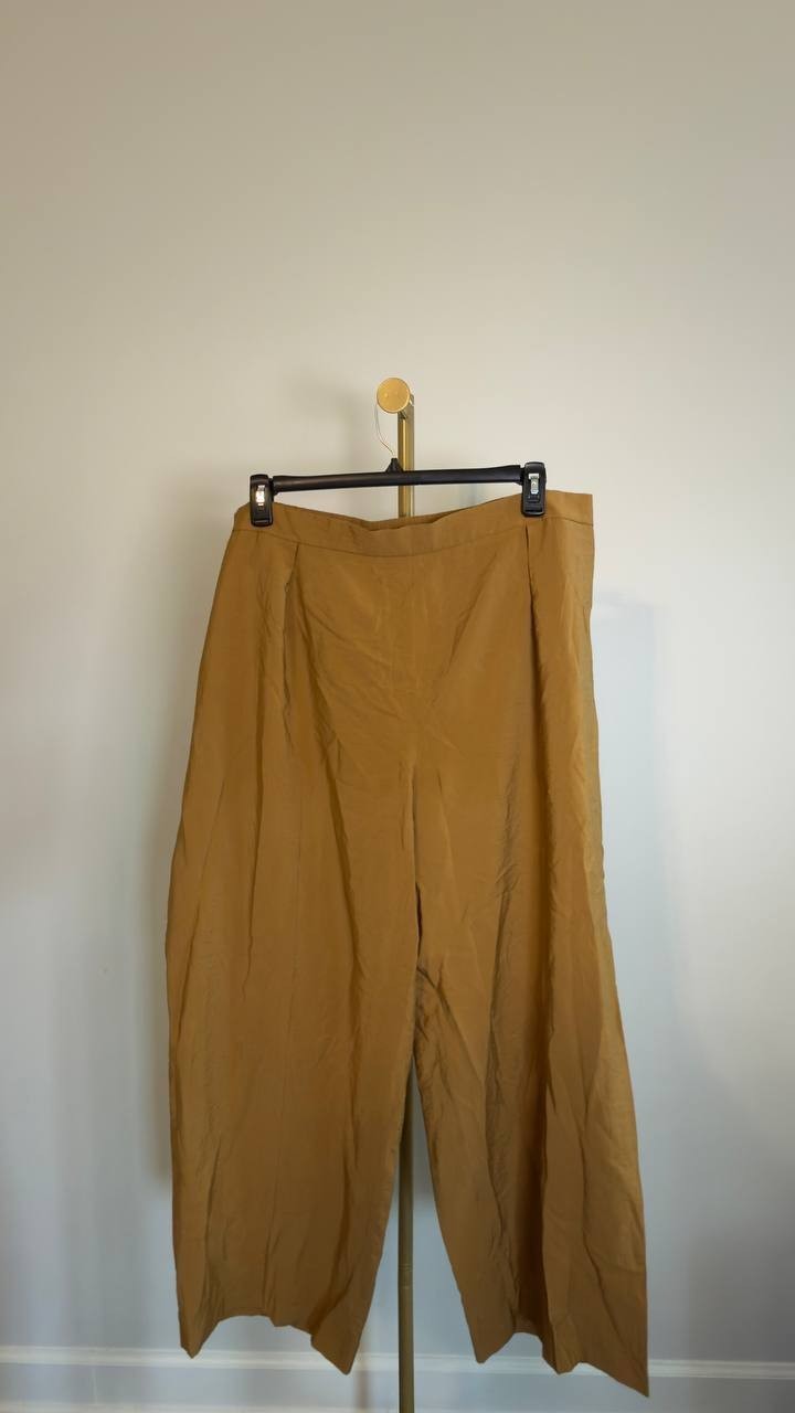 Anne Klein Pleat Front Wide Leg Pants Copper Sun XXL NWT $89