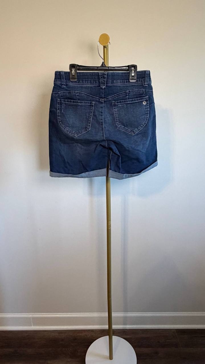 Democracy 5" Denim Roll Cuff Shorts Blue 2 NWT $68