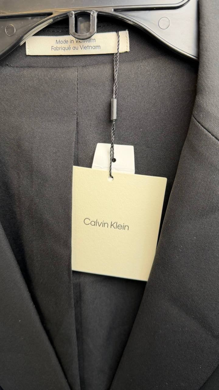 Calvin Klein Soft Crepe Blazer Black 6 NWT $179