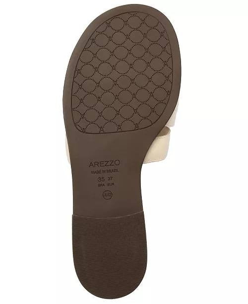Arezzo Panacota Leather Flat Sandals 8B NIB MSRP $79