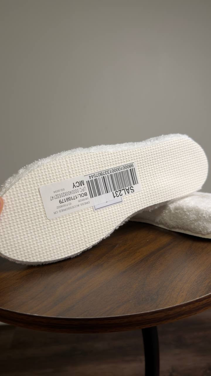 Pratesi  Slippers  White  Cotton  37-38  New  $335
