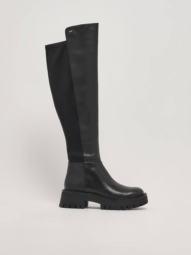 Michael Michael Kors Black Leather Tall Boots 6.5M New Box MSRP 358