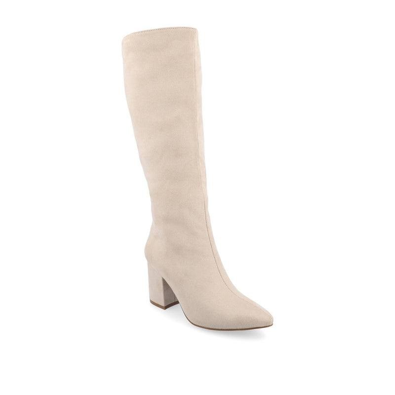 Journee Ameylia Boots 8.5M Bone Faux Suede Knee‑High NIB msrp$79.99