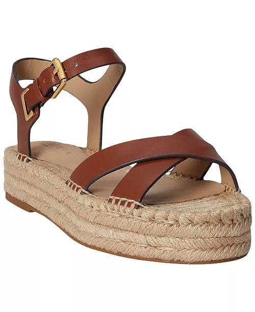 Lauren  Ralph  Lauren   Espadrilles  Sandals  Lauren  Tan  7.5  B  Pre‑owned 