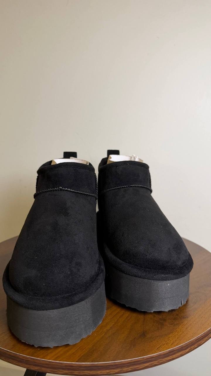 Madden Girl Brave Platform Cozy Bootie Black Women’s 6 Pull‑On Ankle NWB