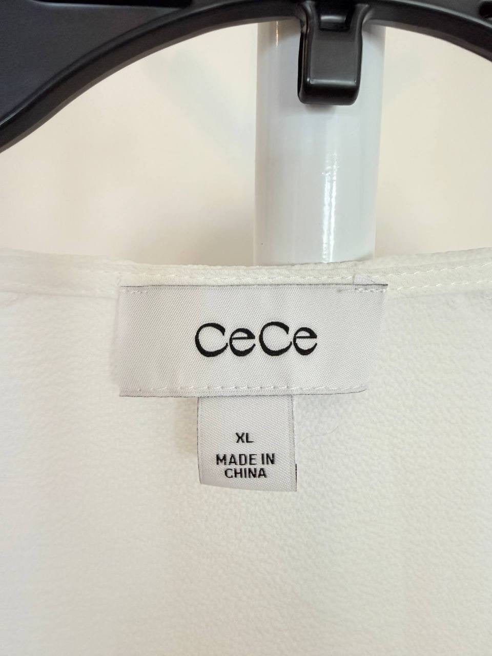 CeCe Pintuck Blouson‑Sleeve Blouse – Size XL – NWT – $79