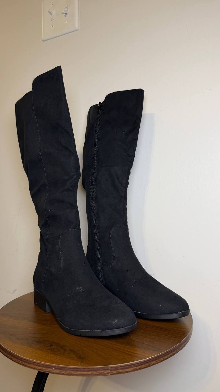 Style&Co Black Tall Fabric Boots Size 8 NIB MSRP $79.90
