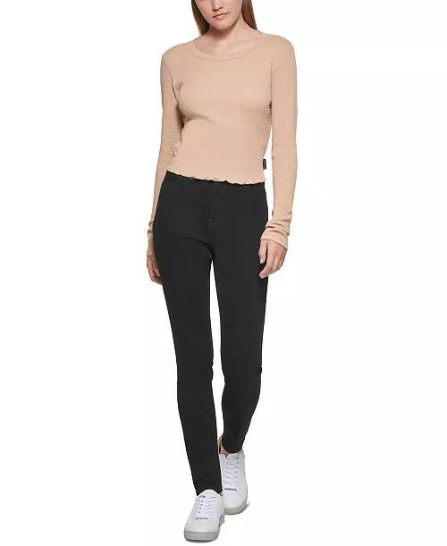 Calvin Klein Women's High-Rise Skinny Jeans Black Denim Stretch Size 26