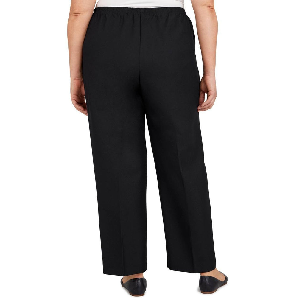 Alfred Dunner Women’s Plus Classics Average Length Pant Black 20W $42.50 NWT