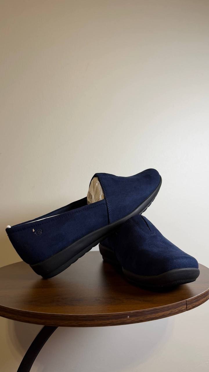 Easy Spirit Flats 9W Dark Blue Slip-On Comfort Shoes New