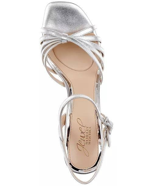 Jewel  Badgley  Mischka  Dress  Sandals  Silver  7.5  New  $119