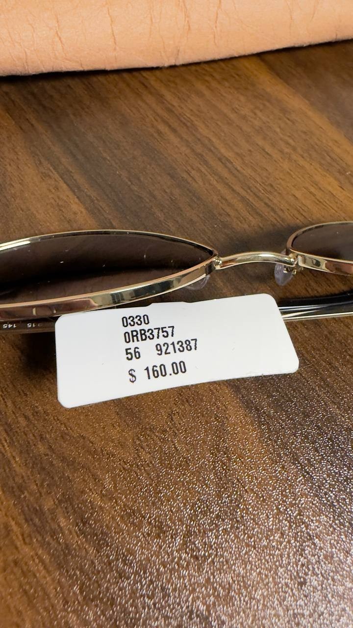 Ray‑Ban  Kai  59mm  Polarized  Oval  Sunglasses  Gold/Dark  Grey  NWT  $160