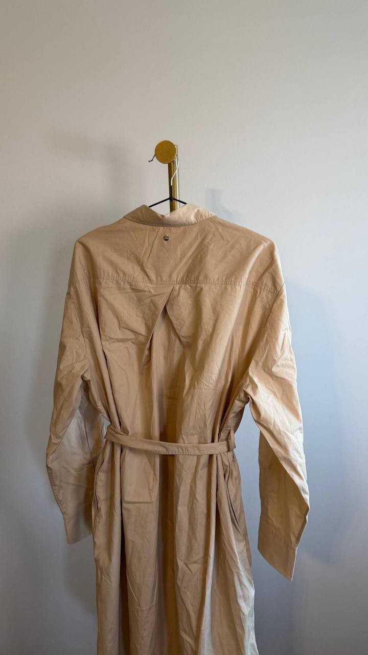 BOSS Women’s Belted Shirt Dress Neutrals Beige 12 $158 NWT