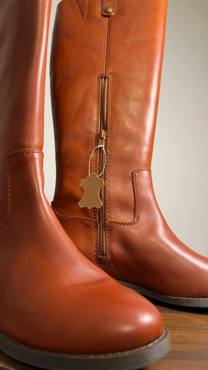 I.N.C.  Riding  Boots  Cognac  Leather  9M  WC  New  $189.90