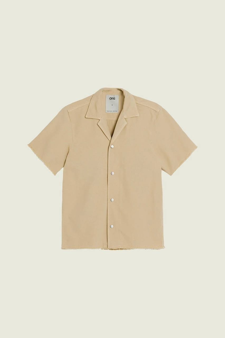 OAS Men’s Calbanum Crochet Camp Shirt Green M $170 NWT