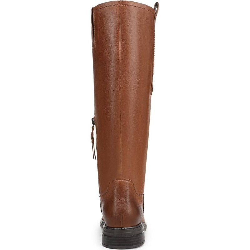Naturalizer Ontime Boots 7W English Tea Leather Wide‑Calf NIB msrp$274.99