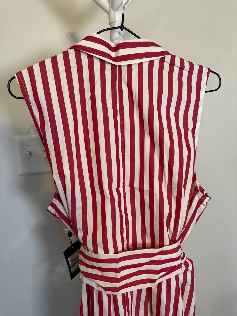 Jones New York Red Striped Midi Shirtdress – Size L – NWT – $119.50