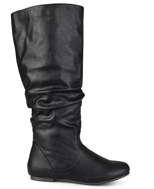 Journee Collection Polyurethane Boots 8M Black New in Box MSRP $129