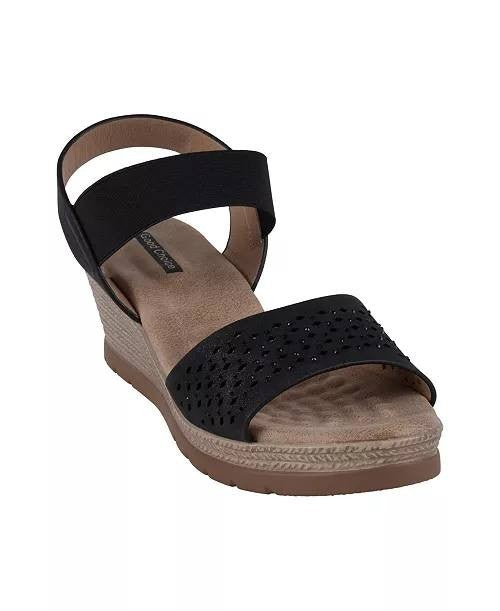 Good  Choice  Shoes  Wedge  Sandals  Black  8  New  $65