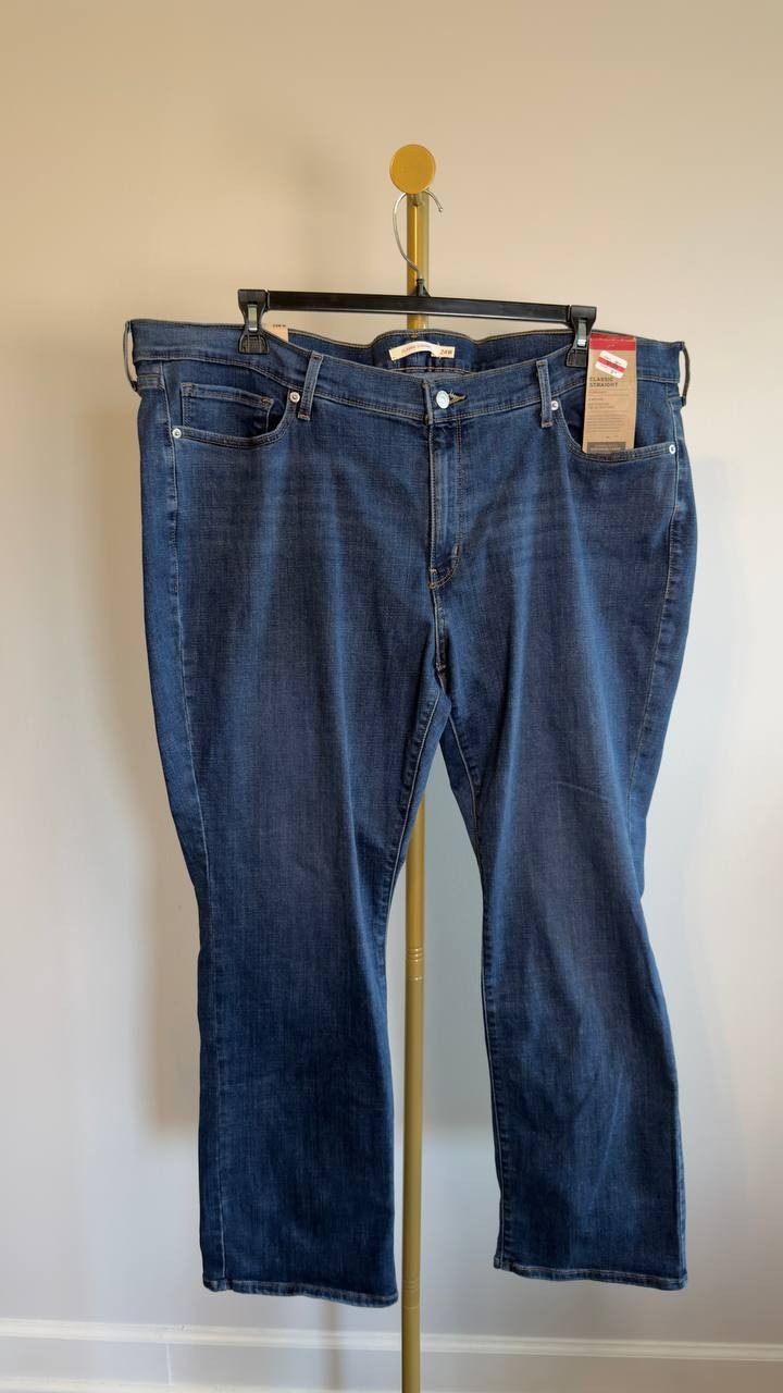 Levi’s 721 High Rise Skinny Jeans Plus Size 24W Indigo NWT $69.50