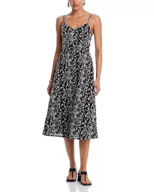 Aqua Embroidered Tank Midi Dress – Size XXS – NWT – $116