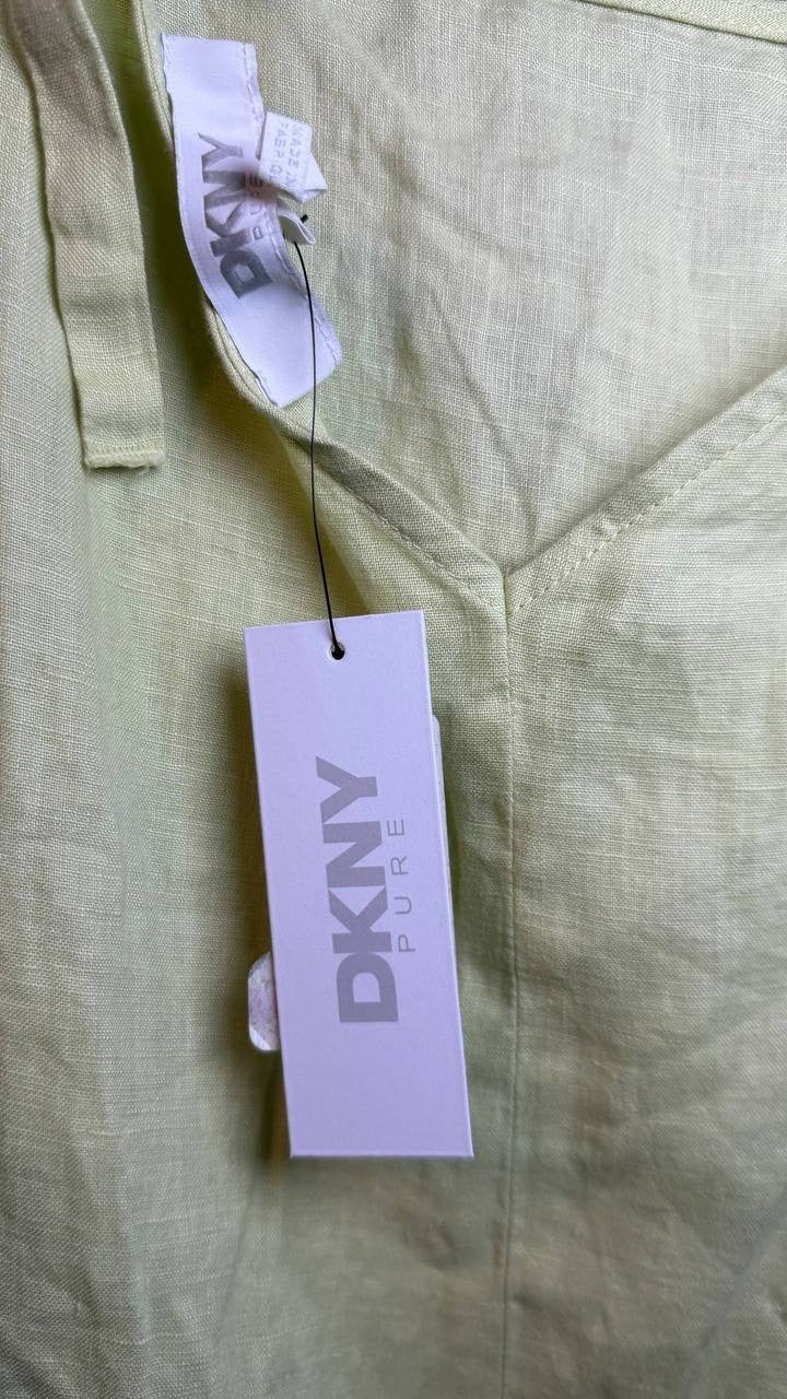 DKNY Sleeveless Square-Neck Midi Dress Tea Green S NWT $129