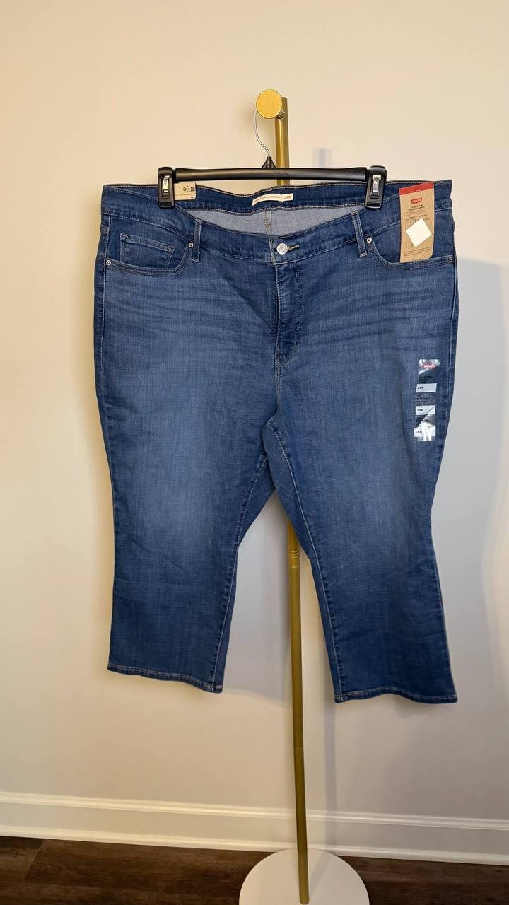 Levi’s Plus Size 311 Shaping Skinny Capri Jeans Blue 24W NWT $59.50