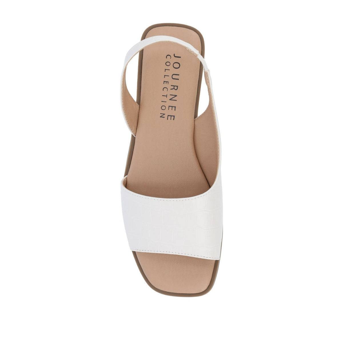 Journee  Collection  Flat  Sandals  White  6M  New  $72