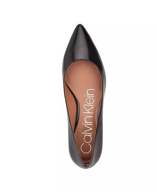 Calvin Klein Gabrianna Pointed Toe Kitten Heel Pumps Black Women’s 9.5M NWB $119